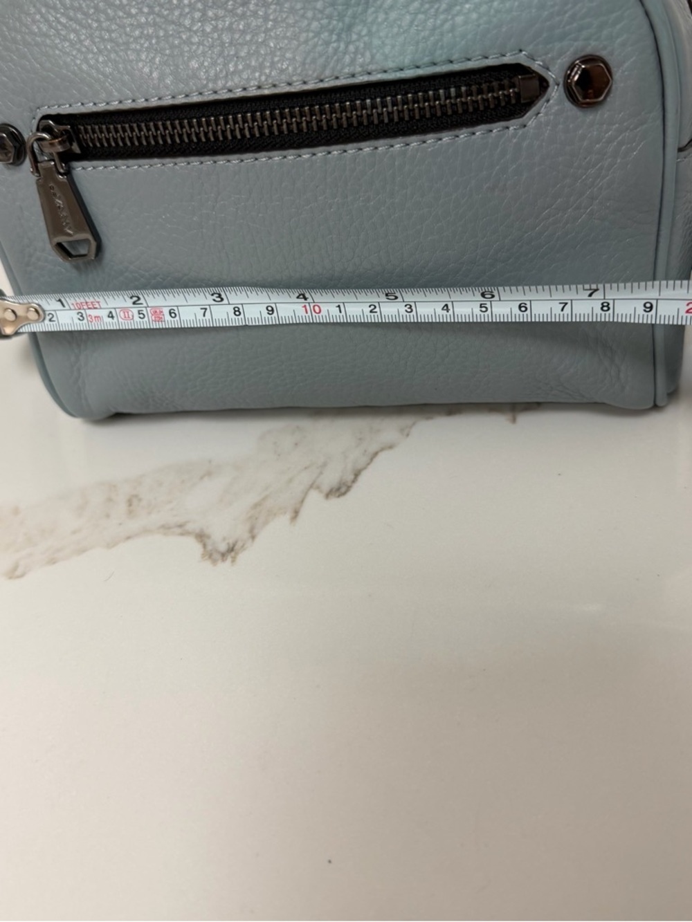Oryany Light Blue Pebbled Leather Crossbody Bag - Picture 8 of 12